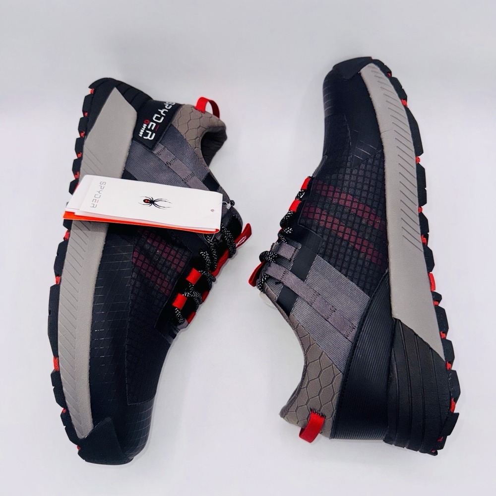 Spyder Blackburn Sneakers Men's Size 12 Black Gray Red - Picture 6 of 16
